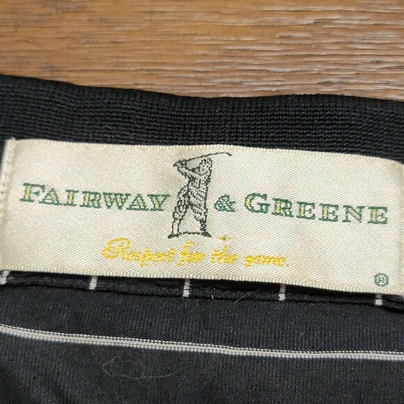 Fairway & Greene SS Polo Black w/ White Stripes - Size XXL - Picture 5 of 6